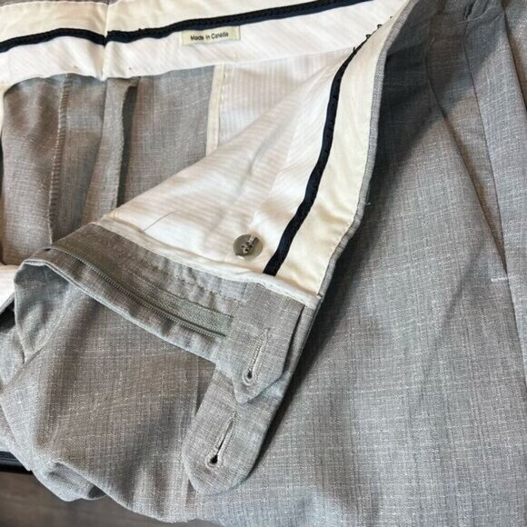 Coppley Men's Regular Fit Lightweight 100% Wool Dress Pants Gray Size 39R - Picture 12 of 13